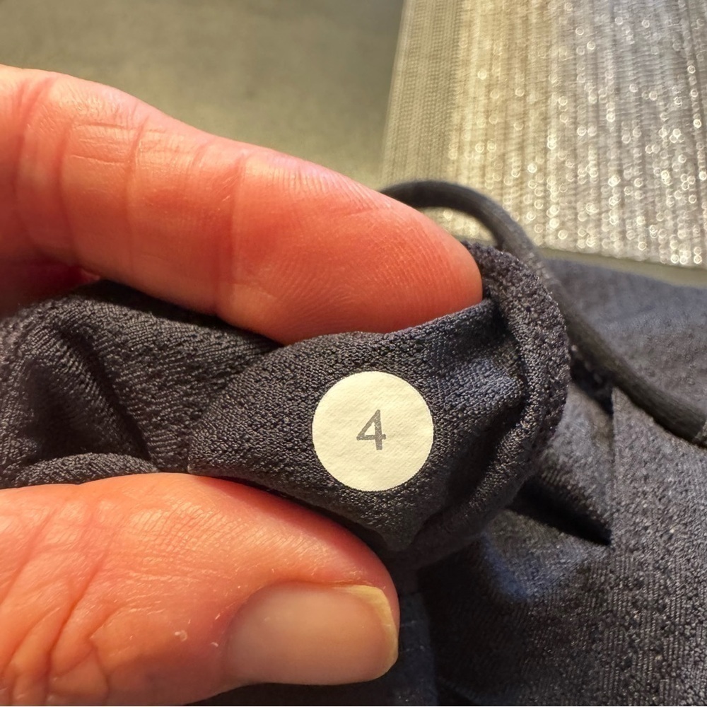 Lululemon black & gray tank top with attached sports bra, razor back, size 4. - Picture 14 of 14